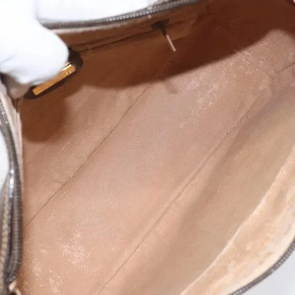 GUCCI GG Supreme Web Sherry Line Bag PVC Beige Gold 001 123 0918 Auth 115011 Shoulder Bags